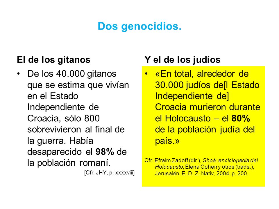 Dos genocidios. El de los gitanos Y el de los judíos