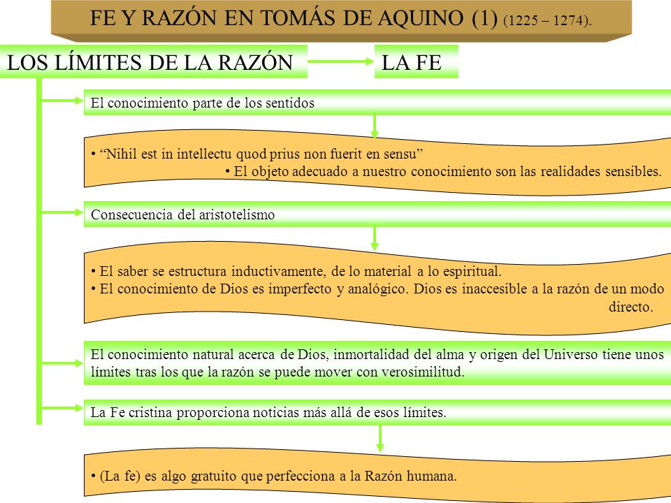 FE Y RAZÓN EN TOMÁS DE AQUINO (1) (1225 – 1274).