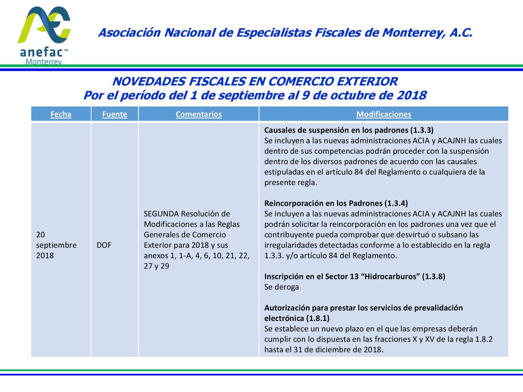 Asociación Nacional de Especialistas Fiscales de Monterrey, A.C.