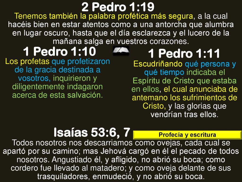 2 Pedro 1:19 1 Pedro 1:10 1 Pedro 1:11 Isaías 53:6, 7