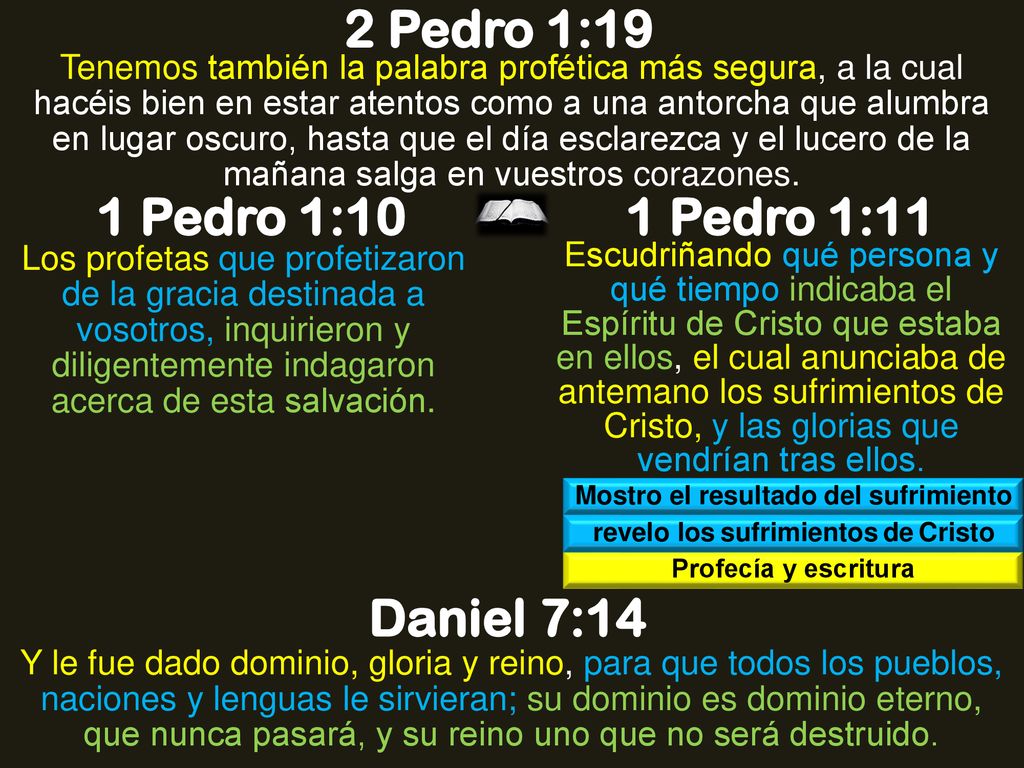 Mostro el resultado del sufrimiento revelo los sufrimientos de Cristo