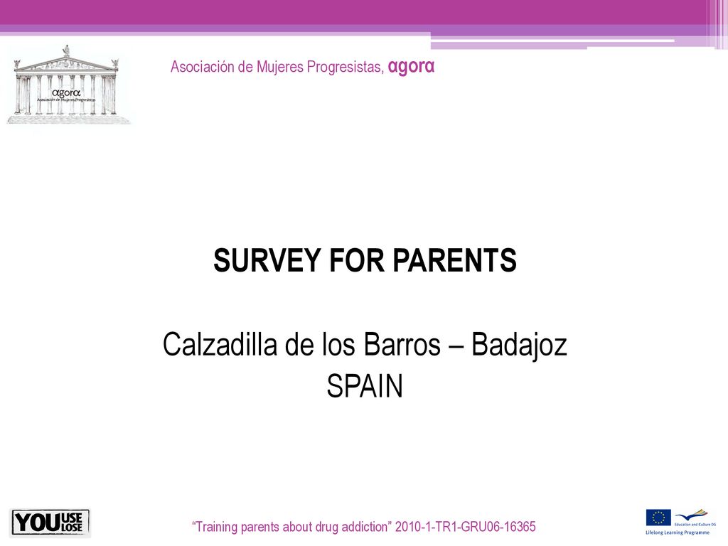 SURVEY FOR PARENTS Calzadilla de los Barros – Badajoz SPAIN