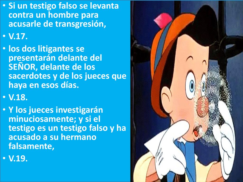 Si un testigo falso se levanta contra un hombre para acusarle de transgresión,