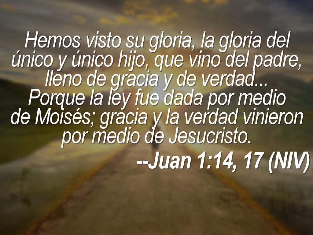 Hemos visto su gloria, la gloria del único y único hijo, que vino del padre, lleno de gracia y de verdad...