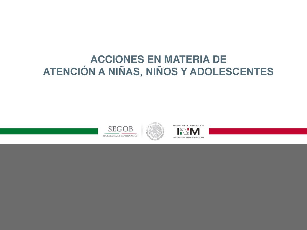 ACCIONES EN MATERIA DE ATENCIÓN A NIÑAS, NIÑOS Y ADOLESCENTES