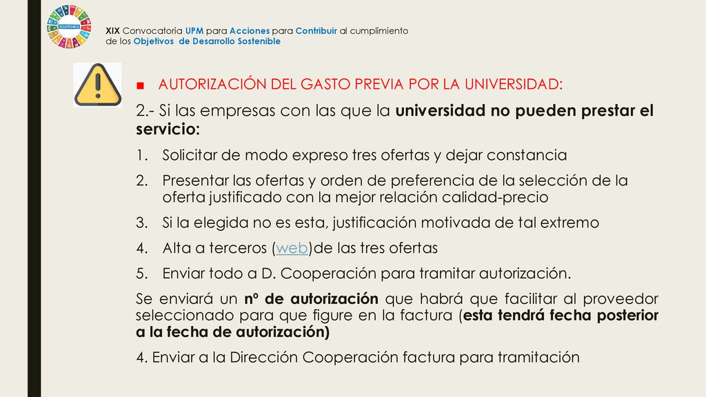 XIX Convocatoria UPM para Acciones para Contribuir al cumplimiento