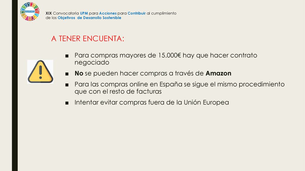 XIX Convocatoria UPM para Acciones para Contribuir al cumplimiento