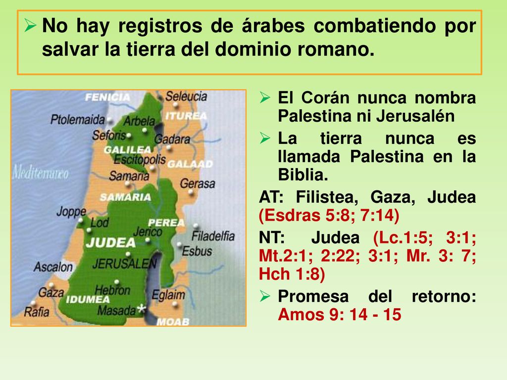 No hay registros de árabes combatiendo por salvar la tierra del dominio romano.