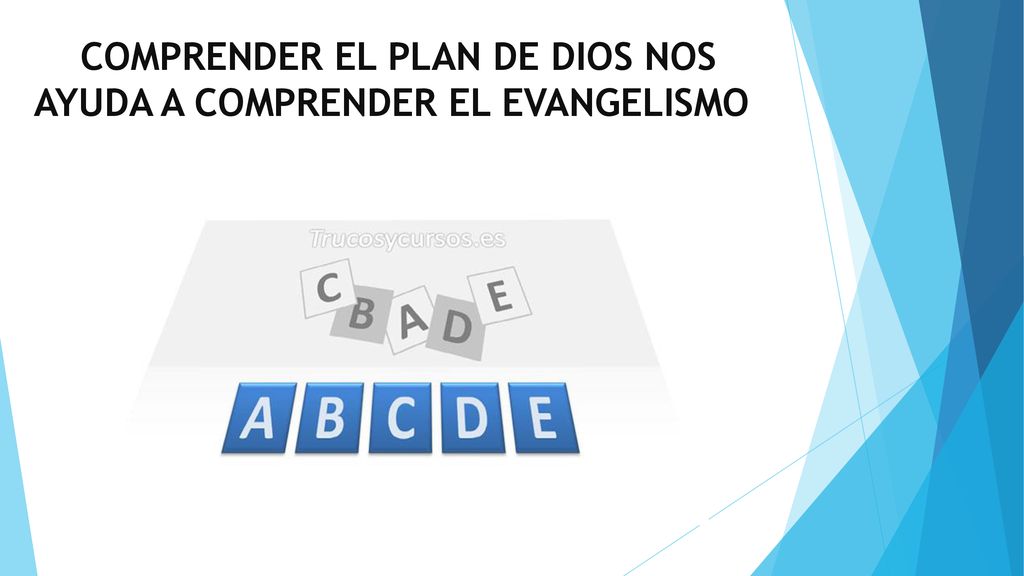 COMPRENDER EL PLAN DE DIOS NOS AYUDA A COMPRENDER EL EVANGELISMO