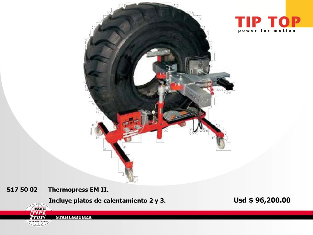 Thermopress EM II. Incluye platos de calentamiento 2 y 3. Usd $ 96,200.00