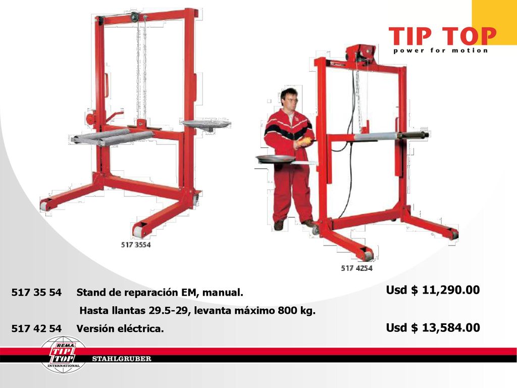Usd $ 11, Stand de reparación EM, manual. Hasta llantas , levanta máximo 800 kg.