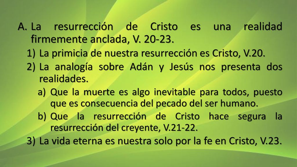 La resurrección de Cristo es una realidad firmemente anclada, V