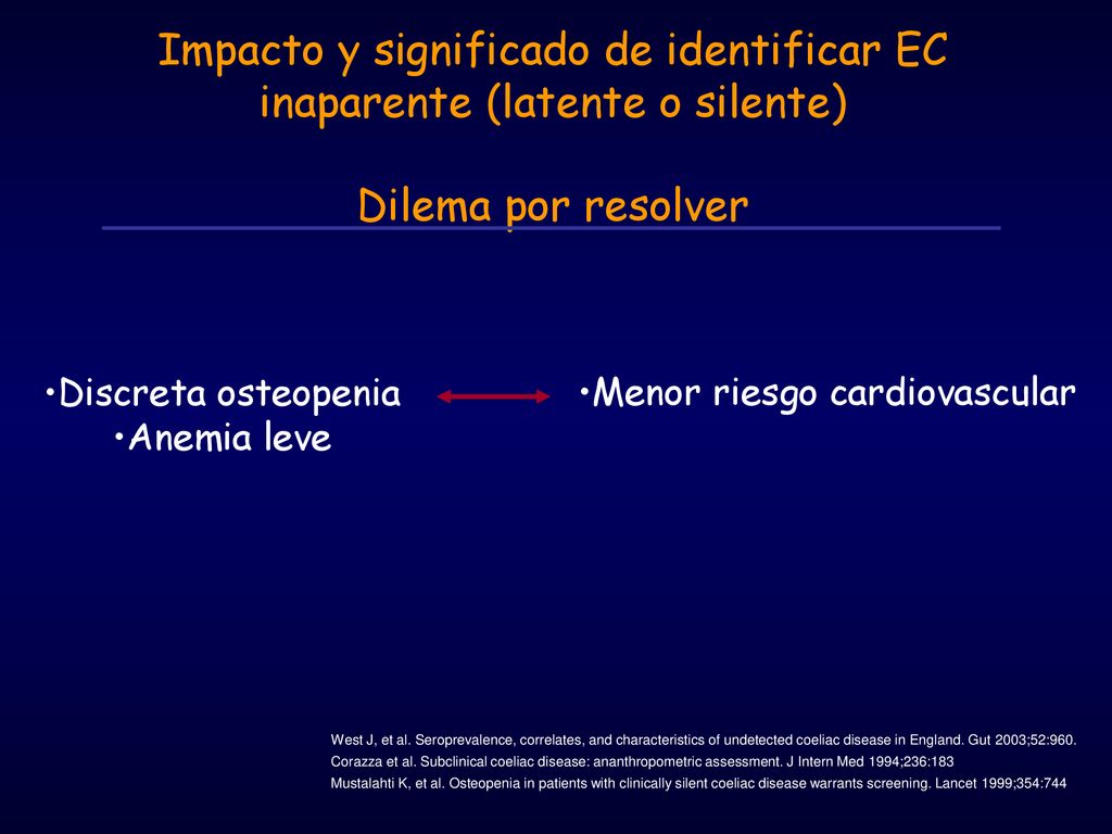 Impacto y significado de identificar EC inaparente (latente o silente) Dilema por resolver