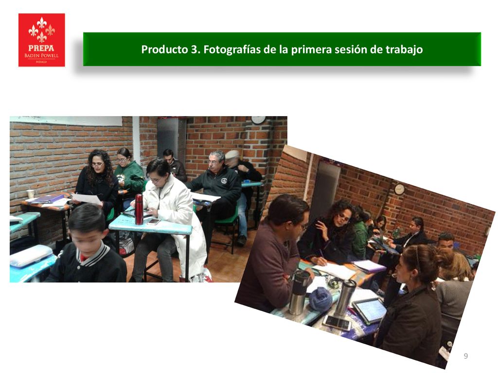 Producto 3. Fotografías de la primera sesión de trabajo
