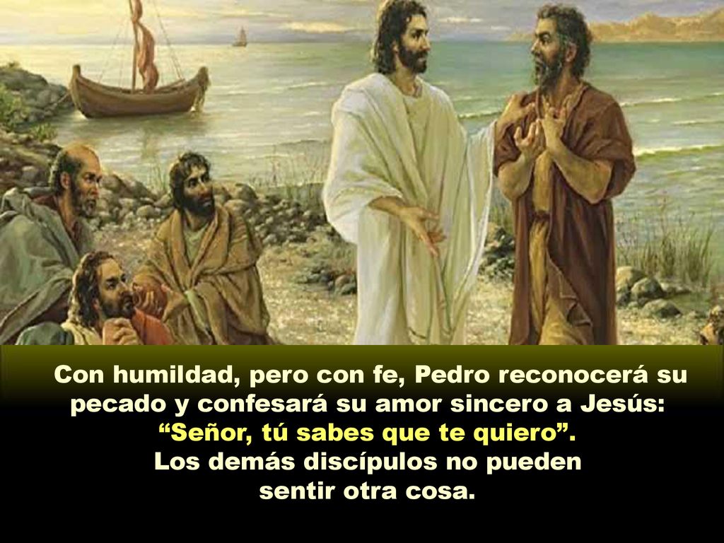 Señor, tú sabes que te quiero . Los demás discípulos no pueden