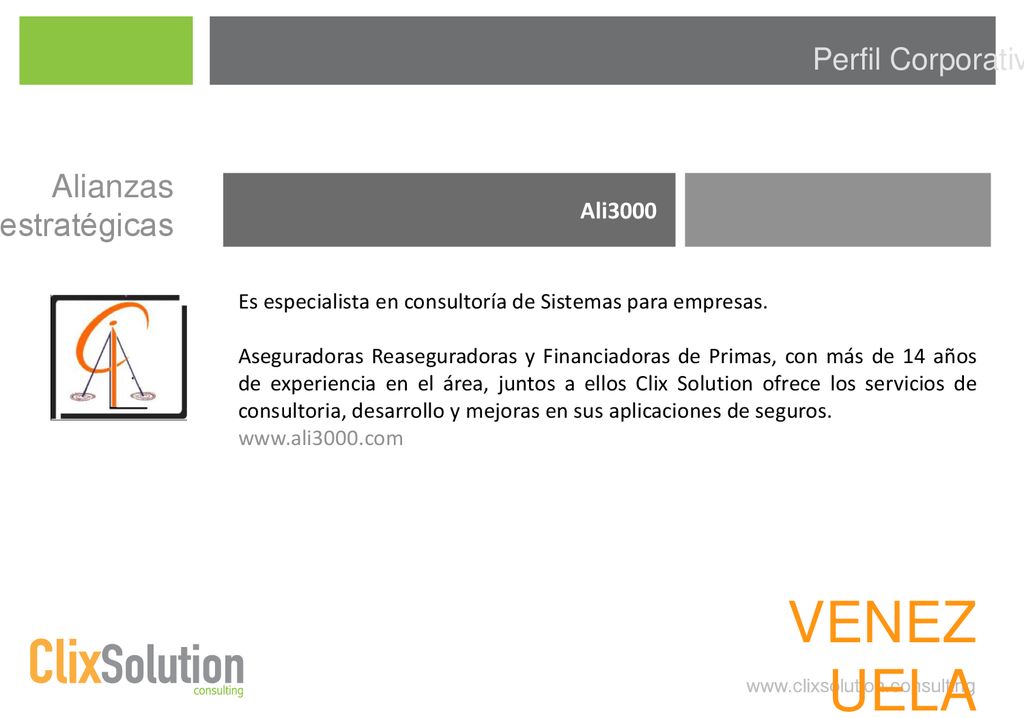 VENEZUELA Alianzas estratégicas Perfil Corporativo Baroli Tecnologies
