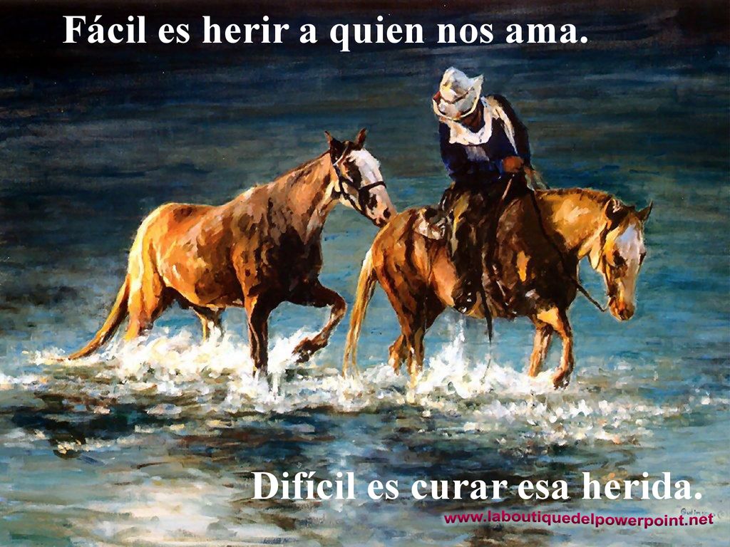 Fácil es herir a quien nos ama. Difícil es curar esa herida.
