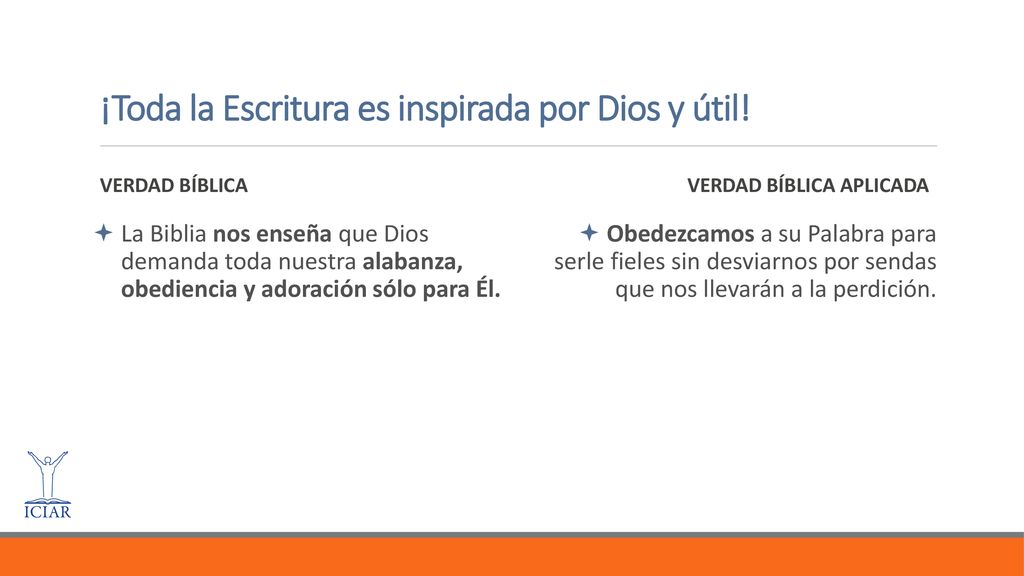 ¡Toda la Escritura es inspirada por Dios y útil!