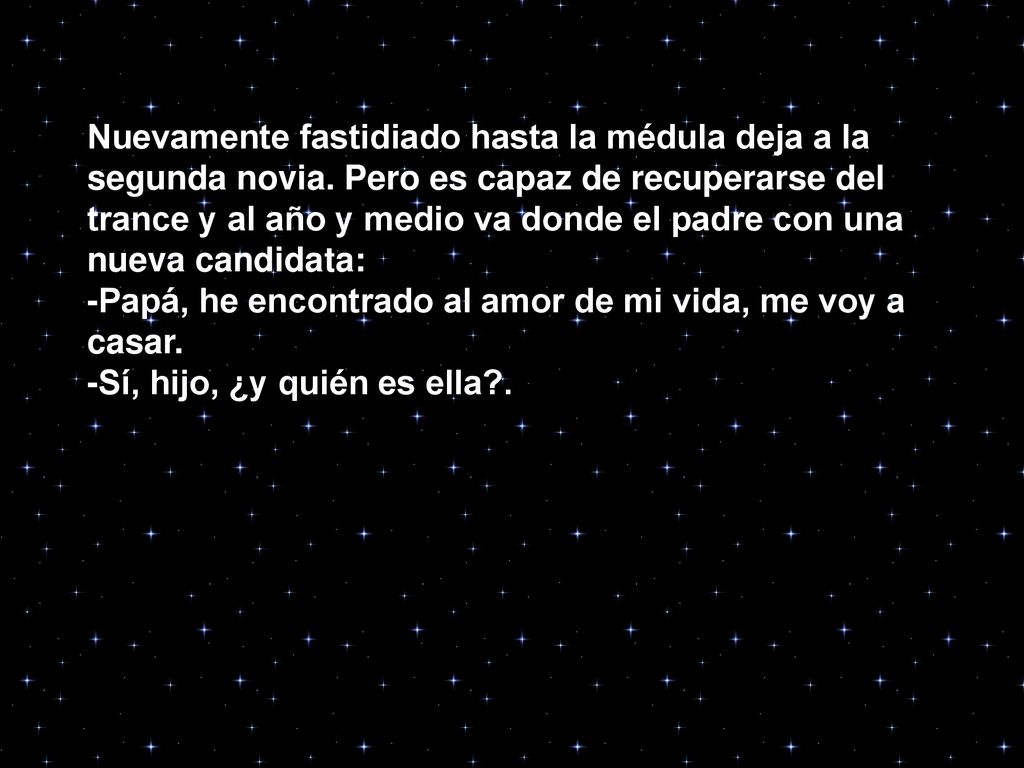 Nuevamente fastidiado hasta la médula deja a la segunda novia