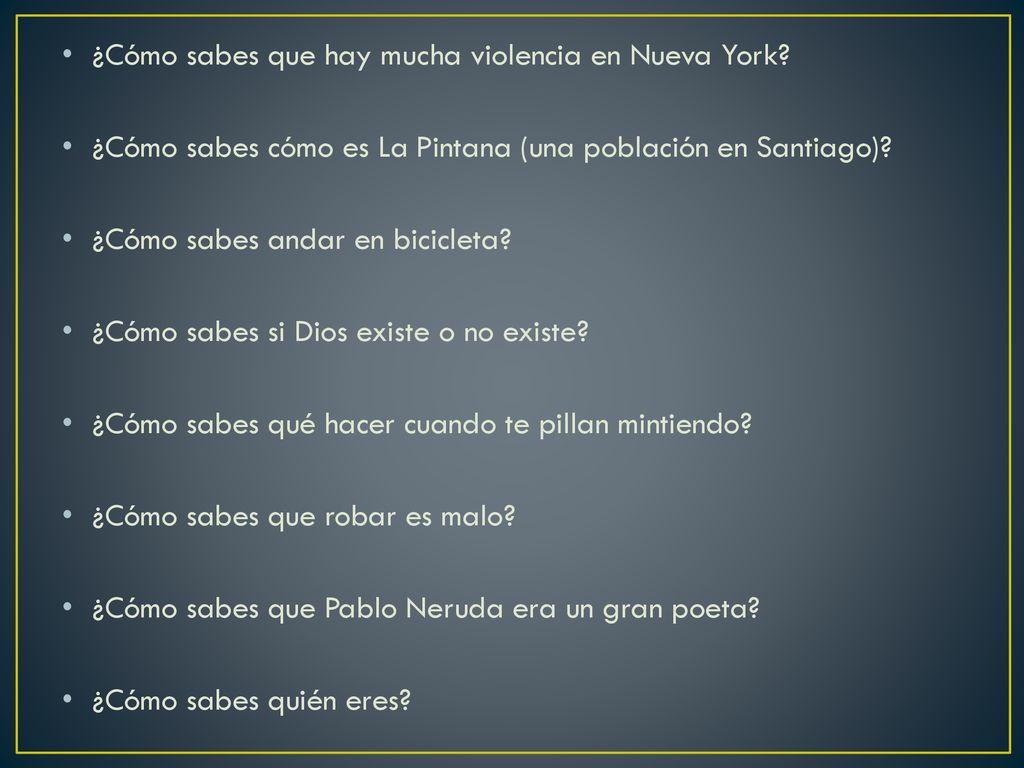 ¿Cómo sabes que hay mucha violencia en Nueva York
