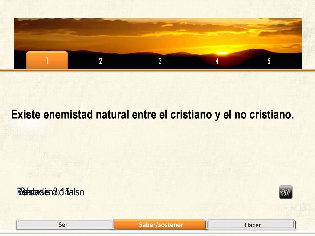 Existe enemistad natural entre el cristiano y el no cristiano.