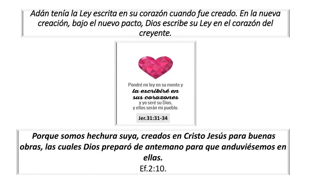 Adán tenía la Ley escrita en su corazón cuando fue creado