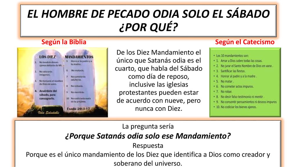 EL HOMBRE DE PECADO ODIA SOLO EL SÁBADO ¿POR QUÉ