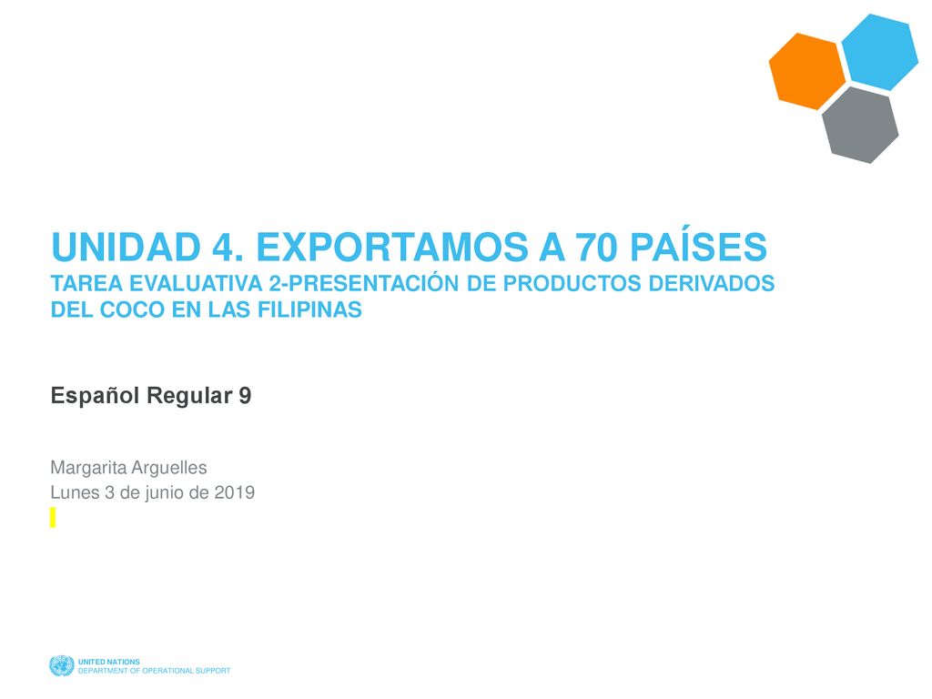 Unidad 4. EXPORTAMOS A 70 PAÍSES TAREA EVALUATIVA 2-PRESENTACIÓN De productos derivados del Coco en las filipinas