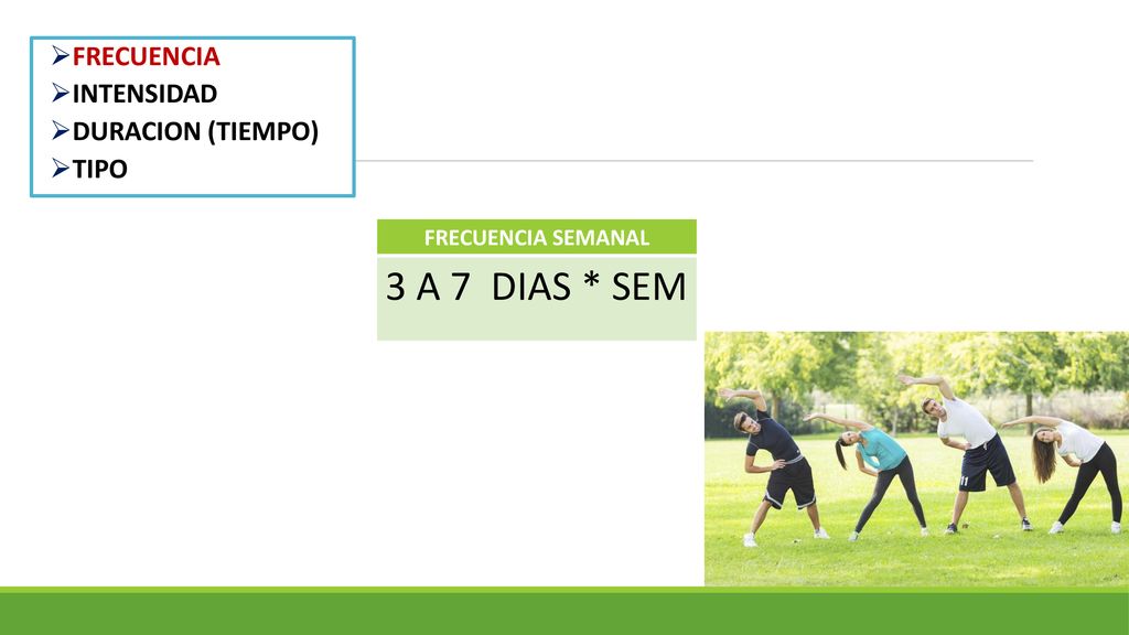 3 A 7 DIAS * SEM FRECUENCIA INTENSIDAD DURACION (TIEMPO) TIPO