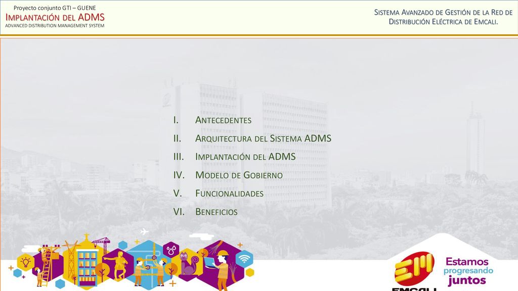 Arquitectura del Sistema ADMS Implantación del ADMS Modelo de Gobierno
