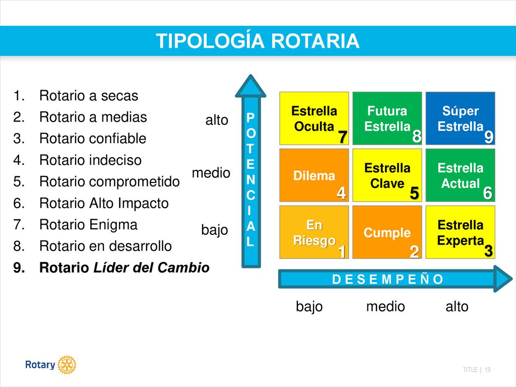 TIPOLOGÍA ROTARIA Rotario a secas Rotario a medias