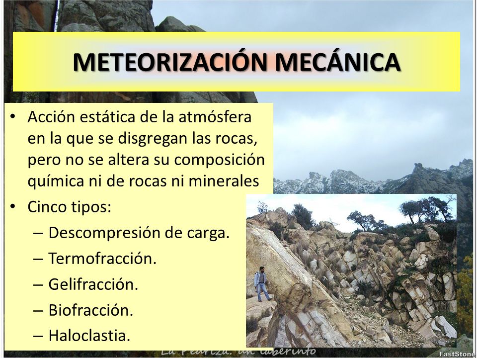 METEORIZACIÓN MECÁNICA