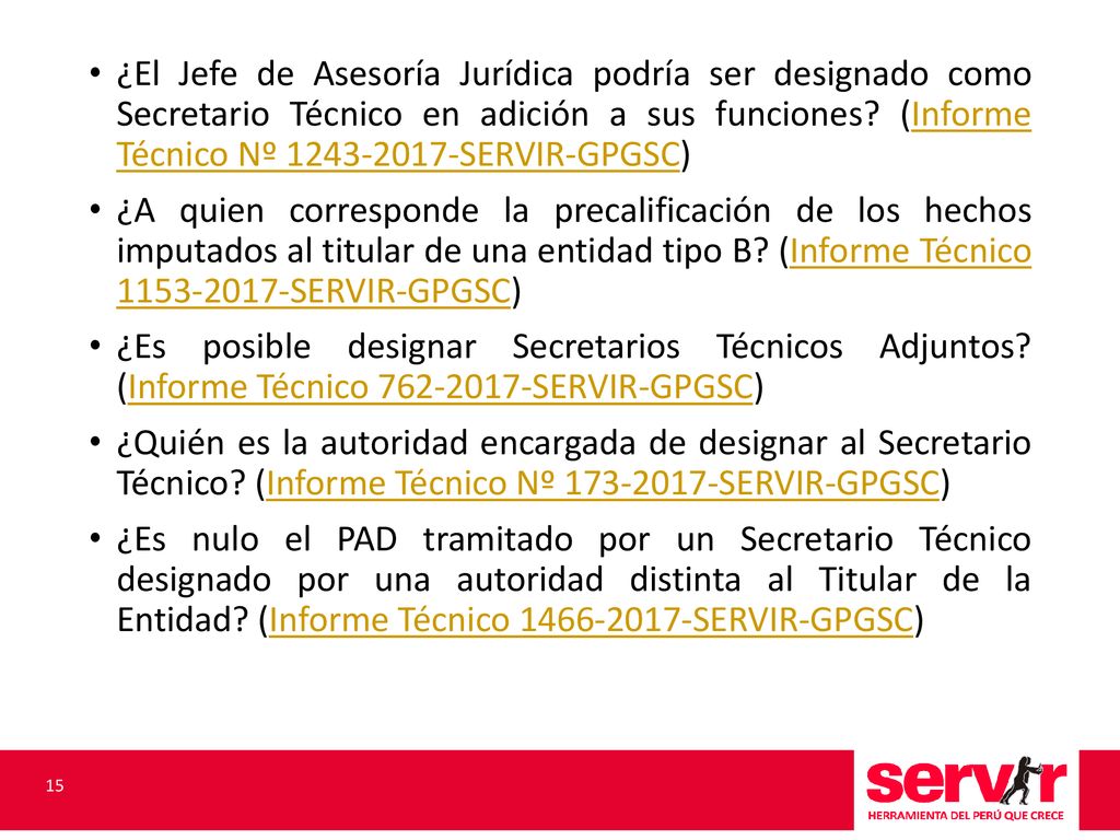 ¿El Jefe de Asesoría Jurídica podría ser designado como Secretario Técnico en adición a sus funciones (Informe Técnico Nº SERVIR-GPGSC)