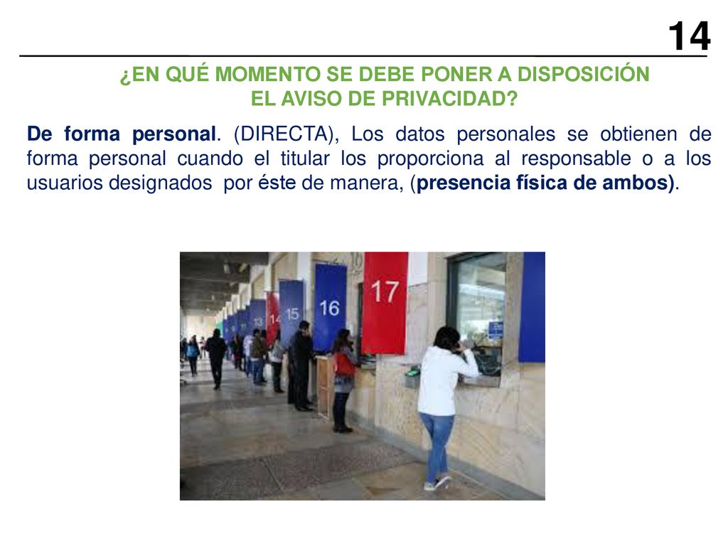 ¿En qué momento se debe poner a disposición el aviso de privacidad