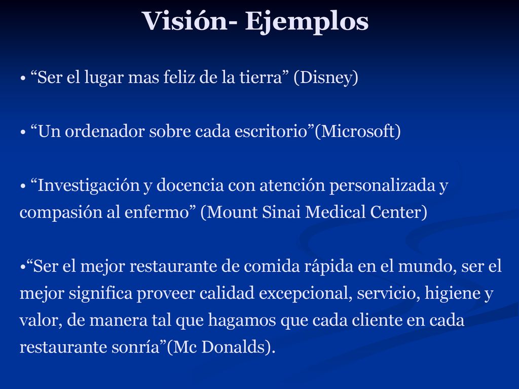 Vision Mision Objetivos Valores Ppt Descargar
