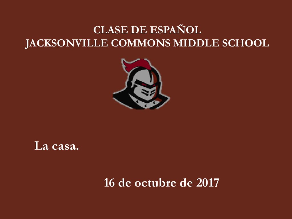Spanish Class Mrs. Rogers. La casa. 16 de octubre de 2017