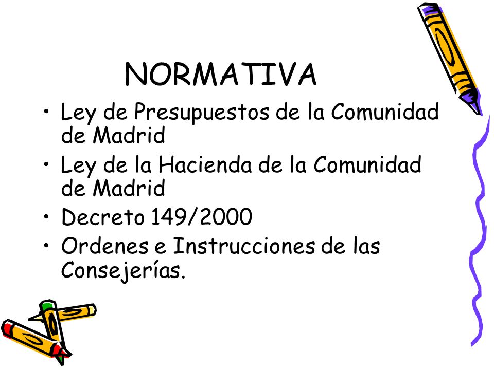 NORMATIVA Ley de Presupuestos de la Comunidad de Madrid