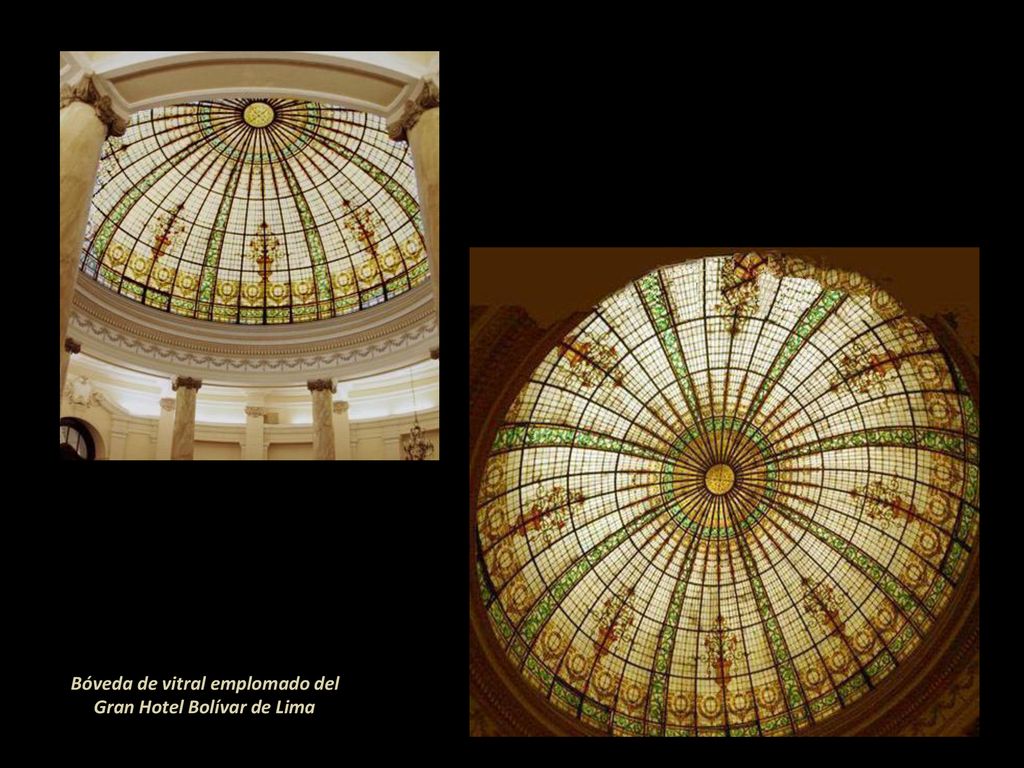 Bóveda de vitral emplomado del Gran Hotel Bolívar de Lima