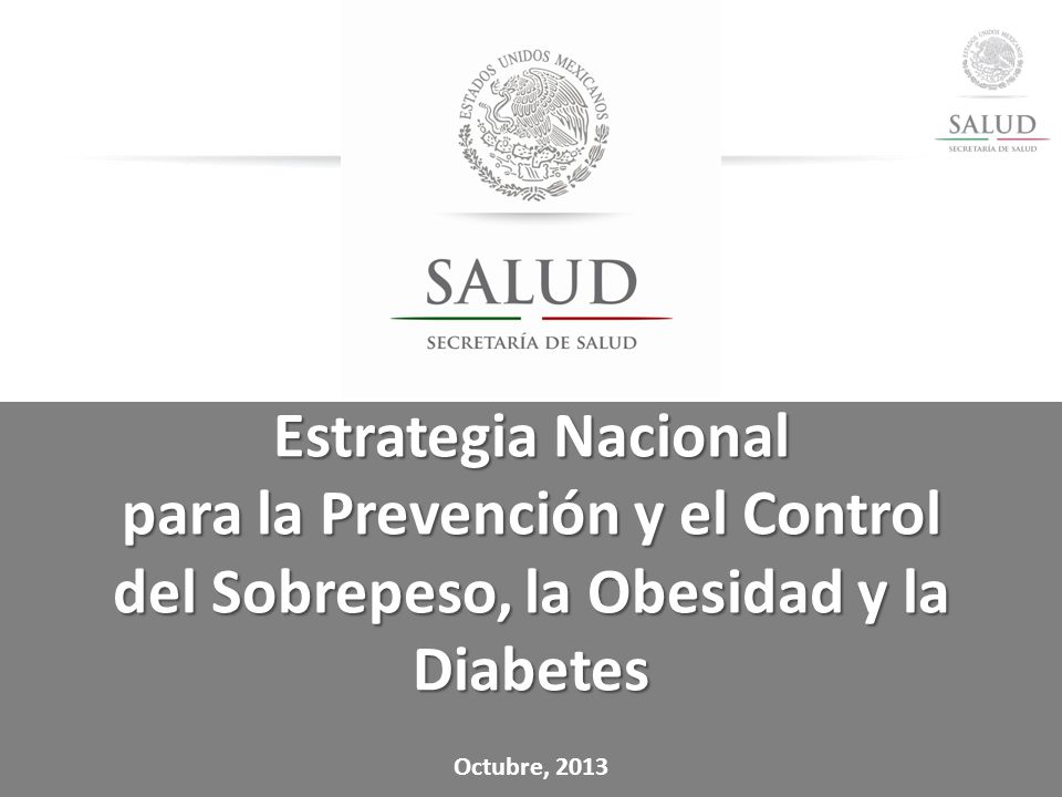 Estrategia Nacional para la Prevención y el Control del Sobrepeso, la Obesidad y la Diabetes