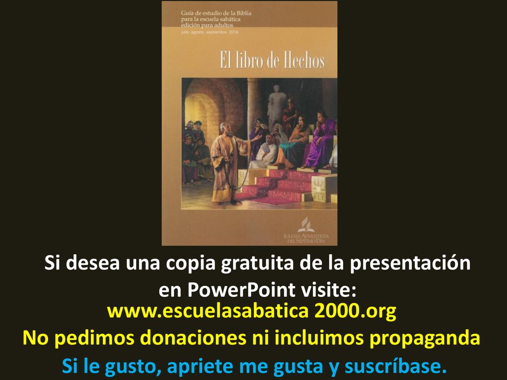 Si desea una copia gratuita de la presentación en PowerPoint visite: