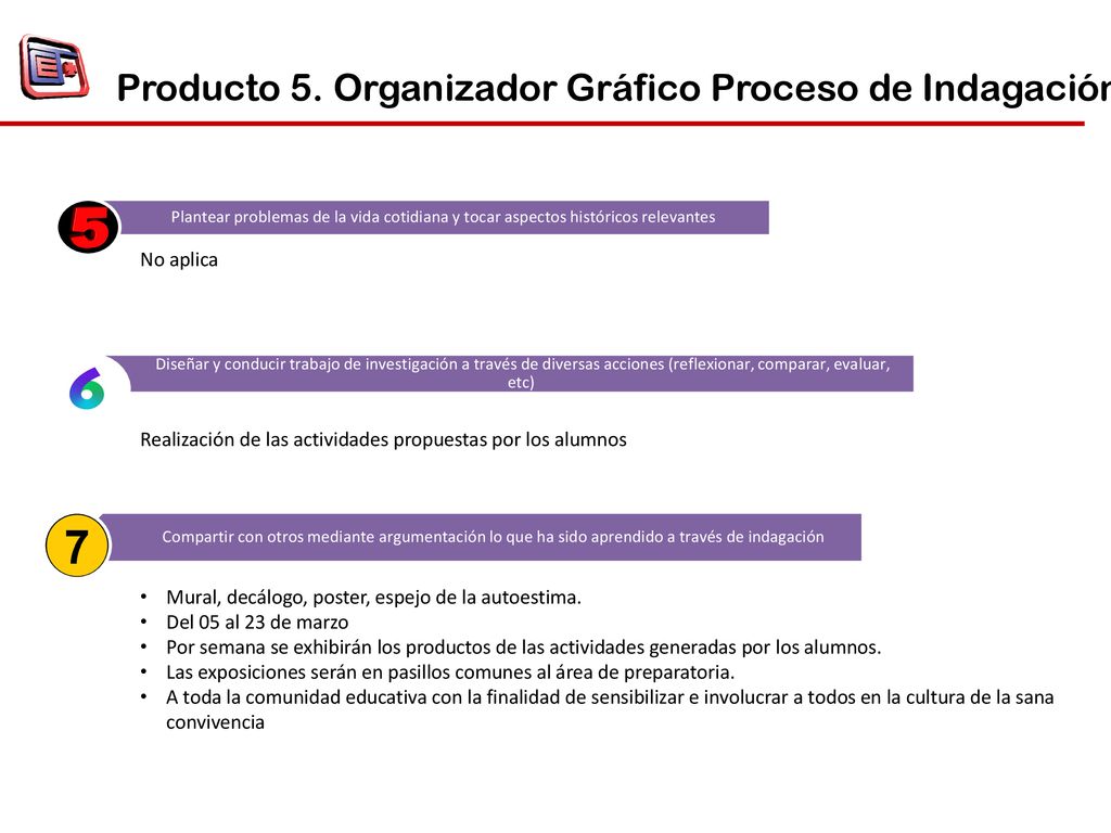 Producto 5. Organizador Gráfico Proceso de Indagación