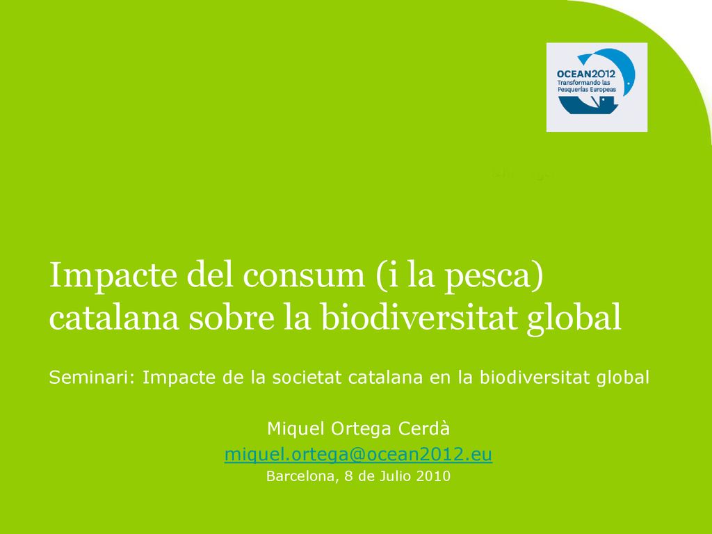 Impacte del consum (i la pesca) catalana sobre la biodiversitat global