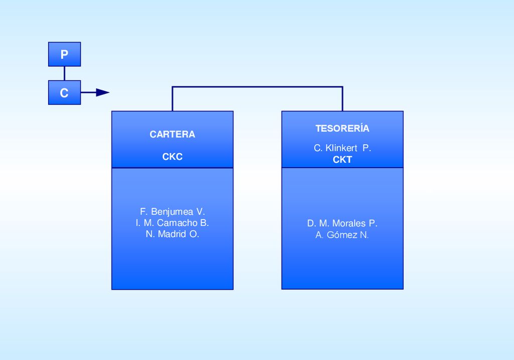 P C CARTERA CKC TESORERÍA C. Klinkert P. CKT F. Benjumea V.