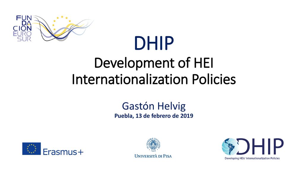 DHIP Development of HEI Internationalization Policies Gastón Helvig Puebla, 13 de febrero de 2019