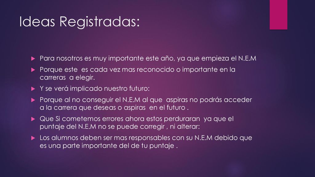 Ideas Registradas: Para nosotros es muy importante este año, ya que empieza el N.E.M.