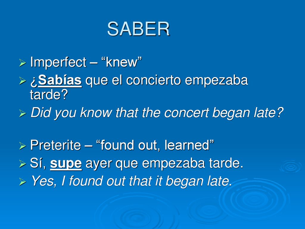 SABER Imperfect – knew ¿Sabías que el concierto empezaba tarde