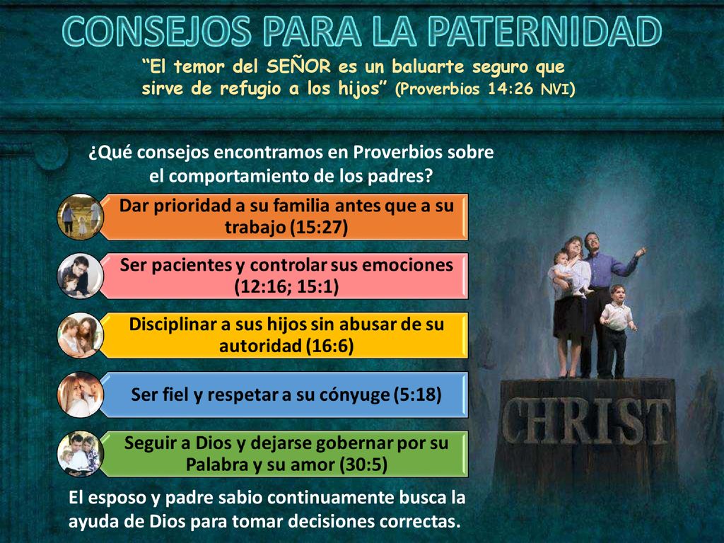 El temor del SEÑOR es un baluarte seguro que sirve de refugio a los hijos (Proverbios 14:26 NVI)