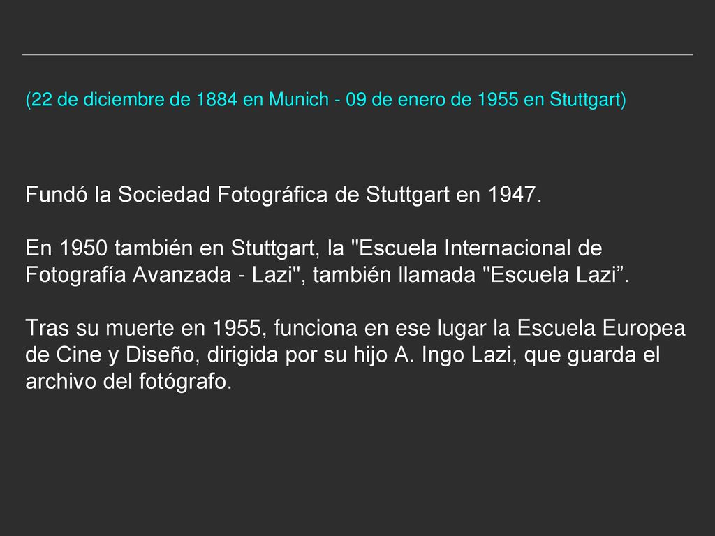 (22 de diciembre de 1884 en Munich - 09 de enero de 1955 en Stuttgart)