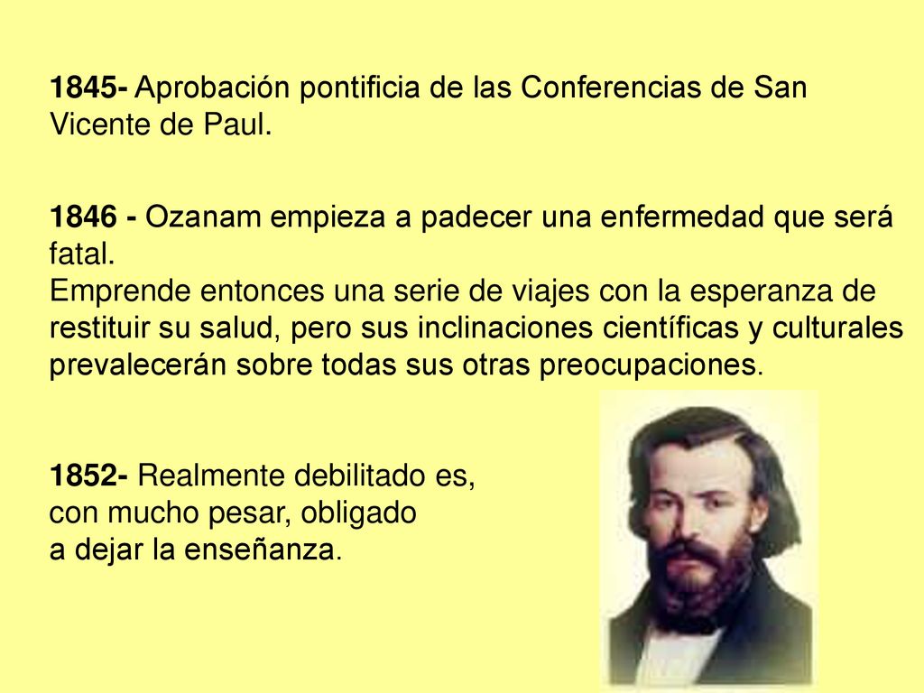 1845- Aprobación pontificia de las Conferencias de San Vicente de Paul.