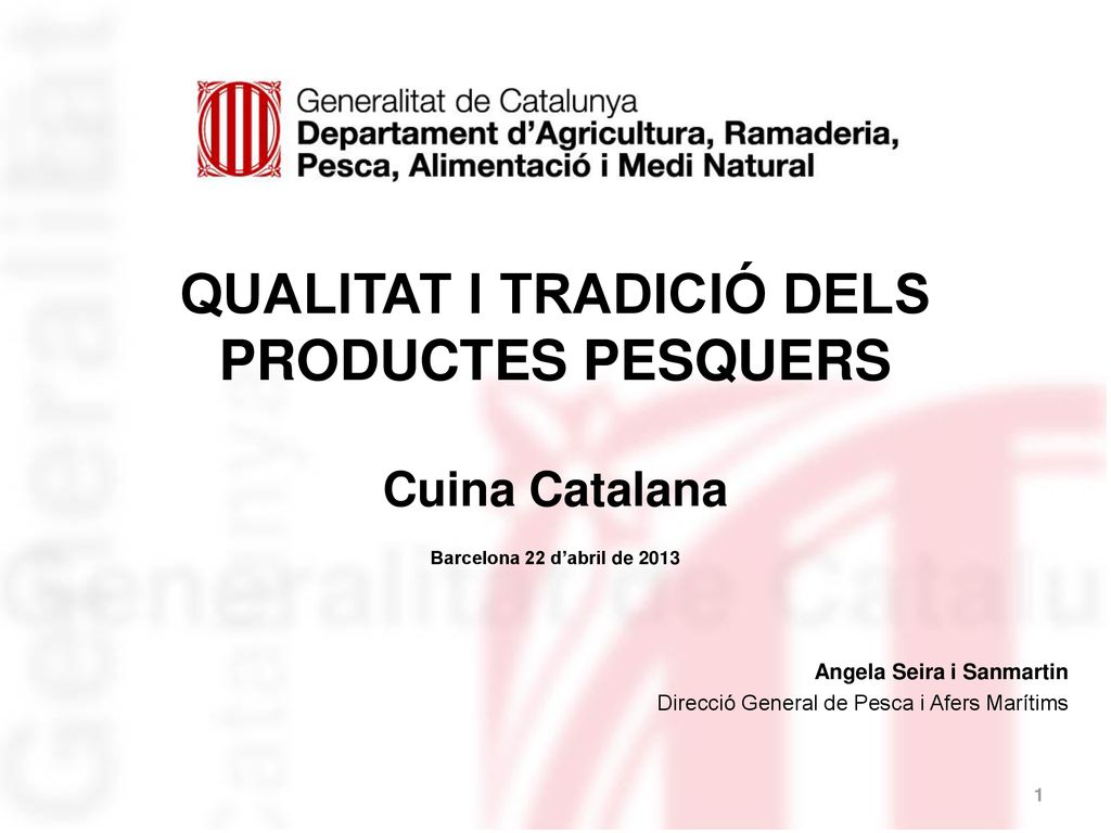 Angela Seira i Sanmartin Direcció General de Pesca i Afers Marítims